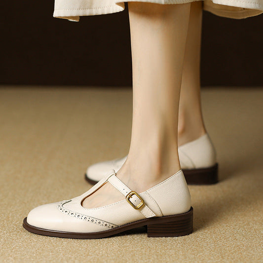 Zapatos Mary Jane Vintage T-Bar Cómodos