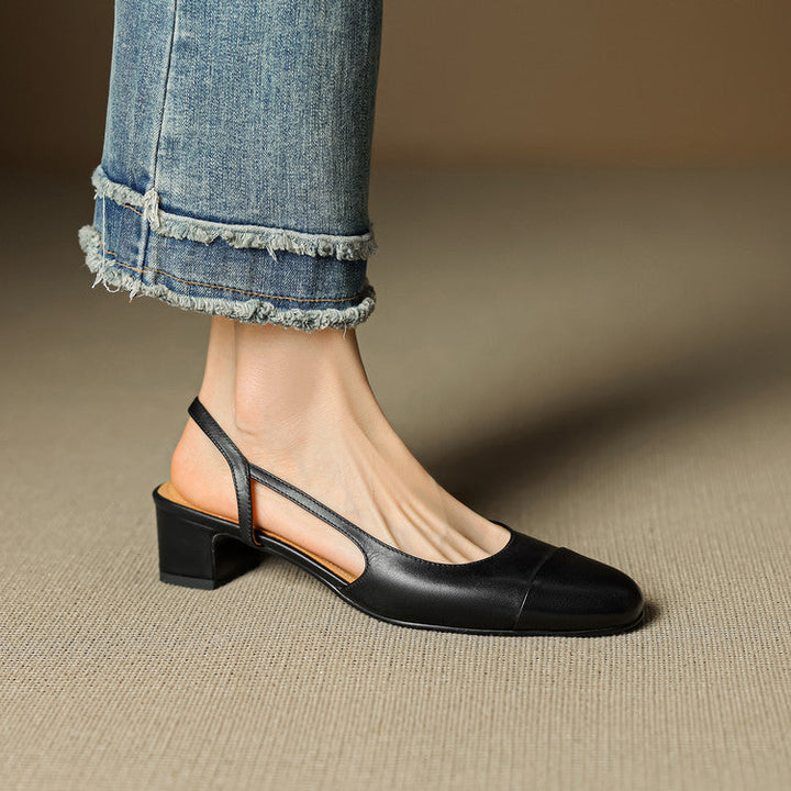 Zapatos de salón de cuero genuino