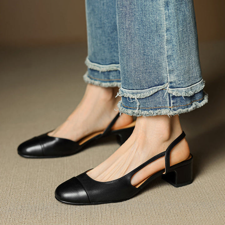Zapatos de salón de cuero genuino
