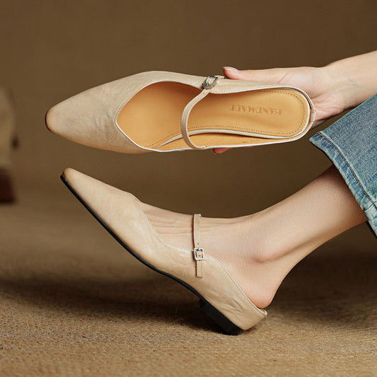 Mules de cuero vintage