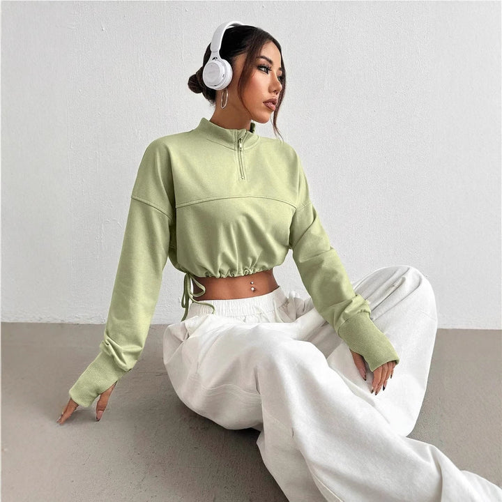 Women’s Winter Crop Half-Zip Sweatshirt