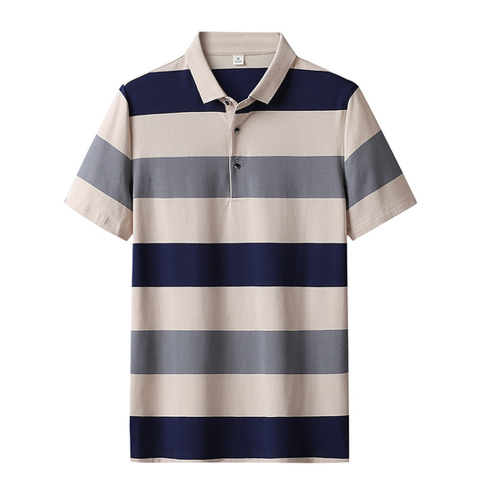Classic Striped Polo Shirt