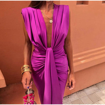 Elegant V-Neck Dress