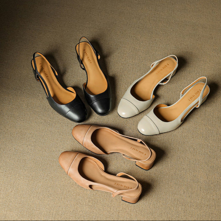 Zapatos de salón de cuero genuino