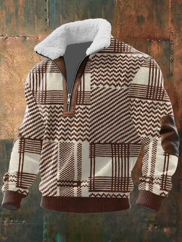 Chaqueta cálida con forro de Sherpa y cremallera