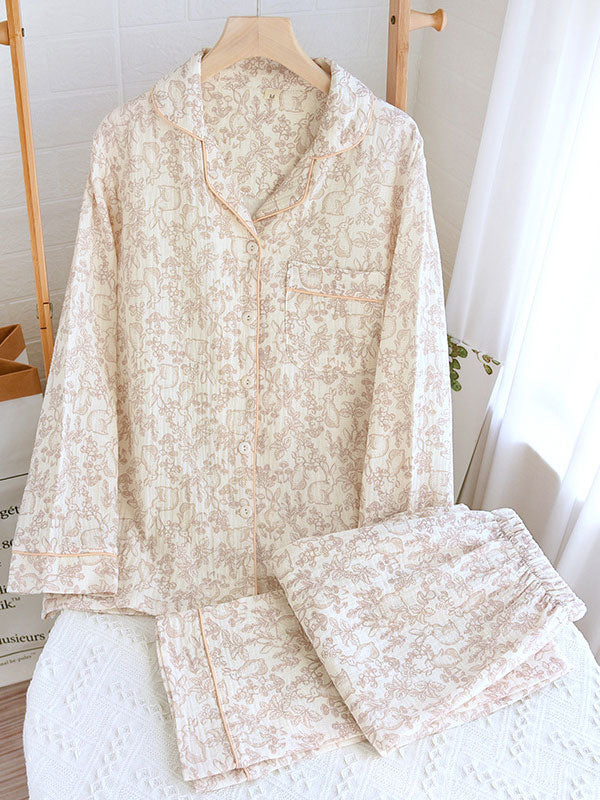 Women’s Long Sleeve Floral Pajama Set