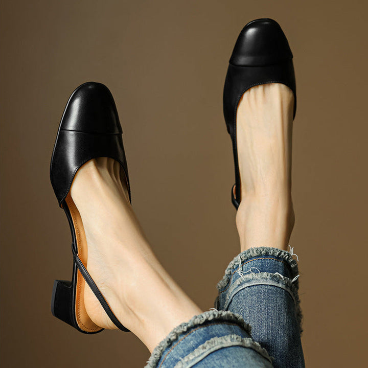 Zapatos de salón de cuero genuino
