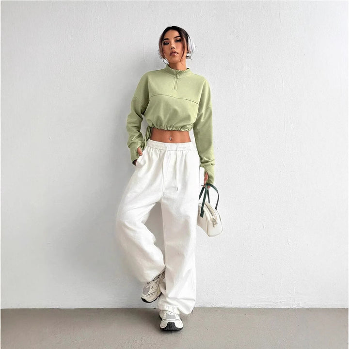 Women’s Winter Crop Half-Zip Sweatshirt