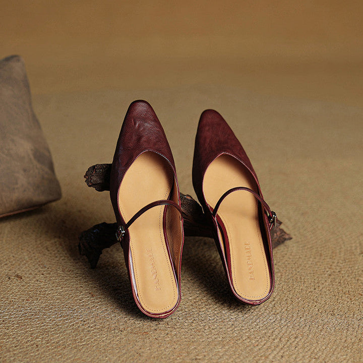 Vintage Leather Mules