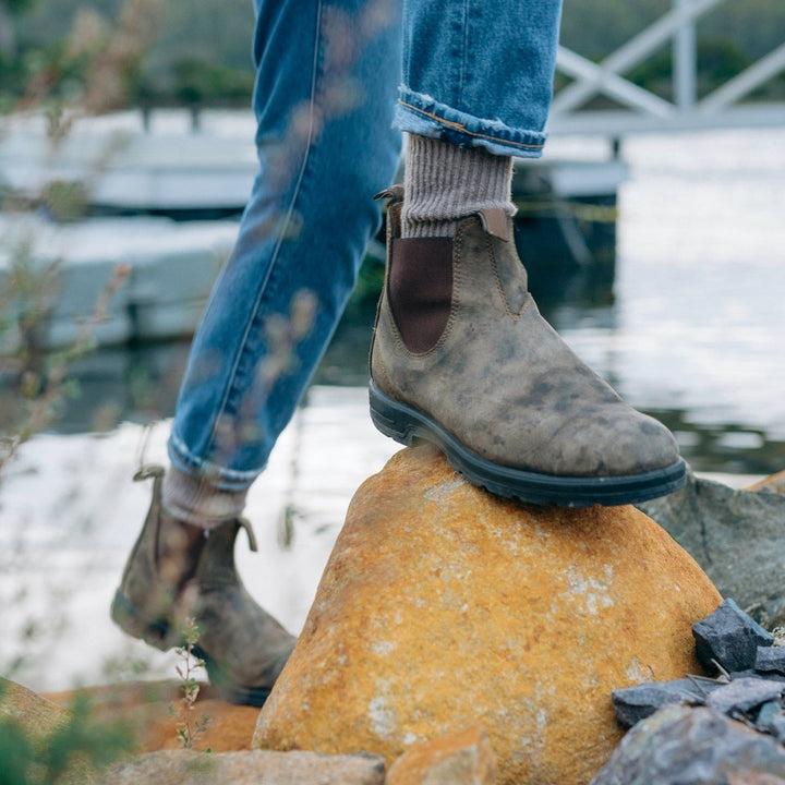 Men’s Leather Chelsea Boots with Pull Tab