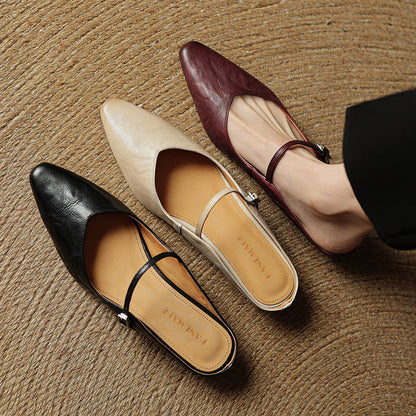 Vintage Leather Mules