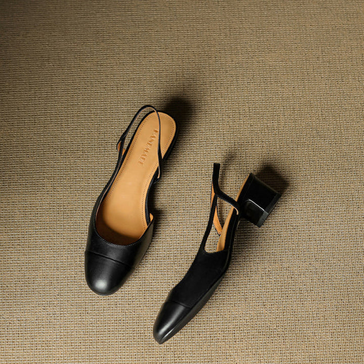 Zapatos de salón de cuero genuino