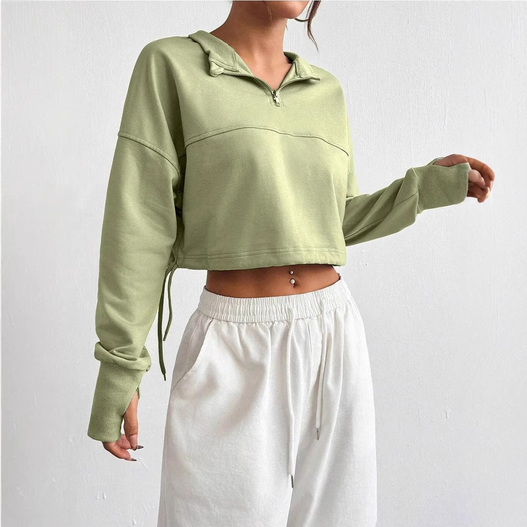 Women’s Winter Crop Half-Zip Sweatshirt