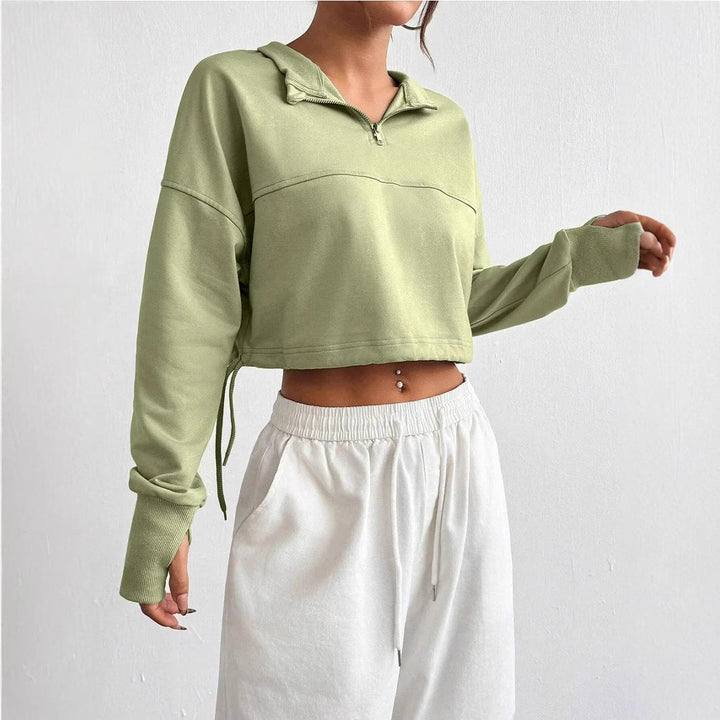Women’s Winter Crop Half-Zip Sweatshirt
