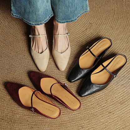 Vintage Leather Mules