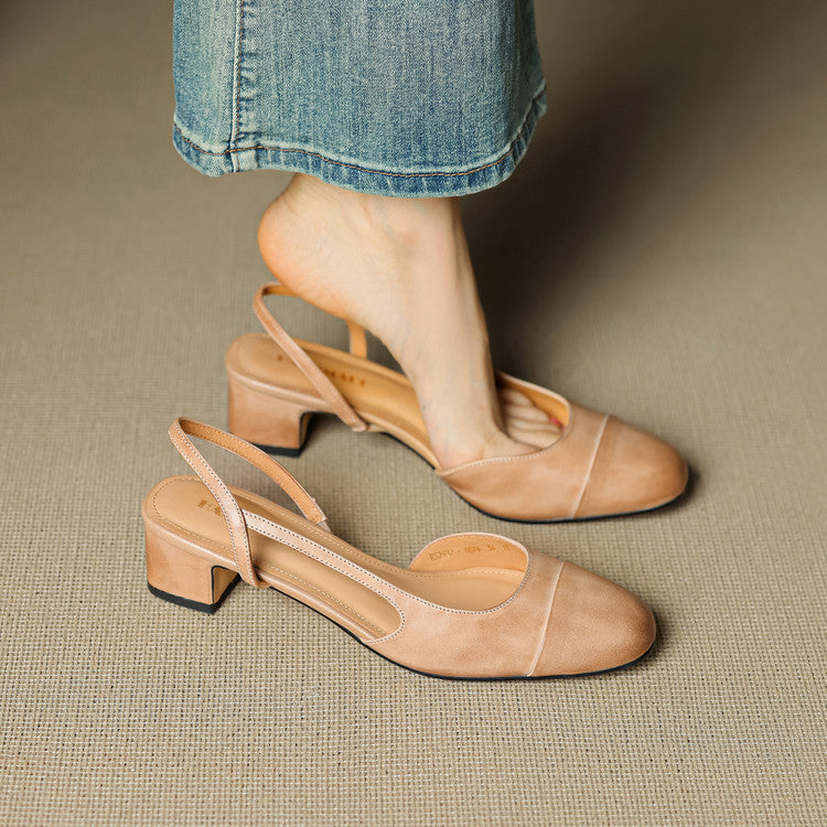 Zapatos de salón de cuero genuino