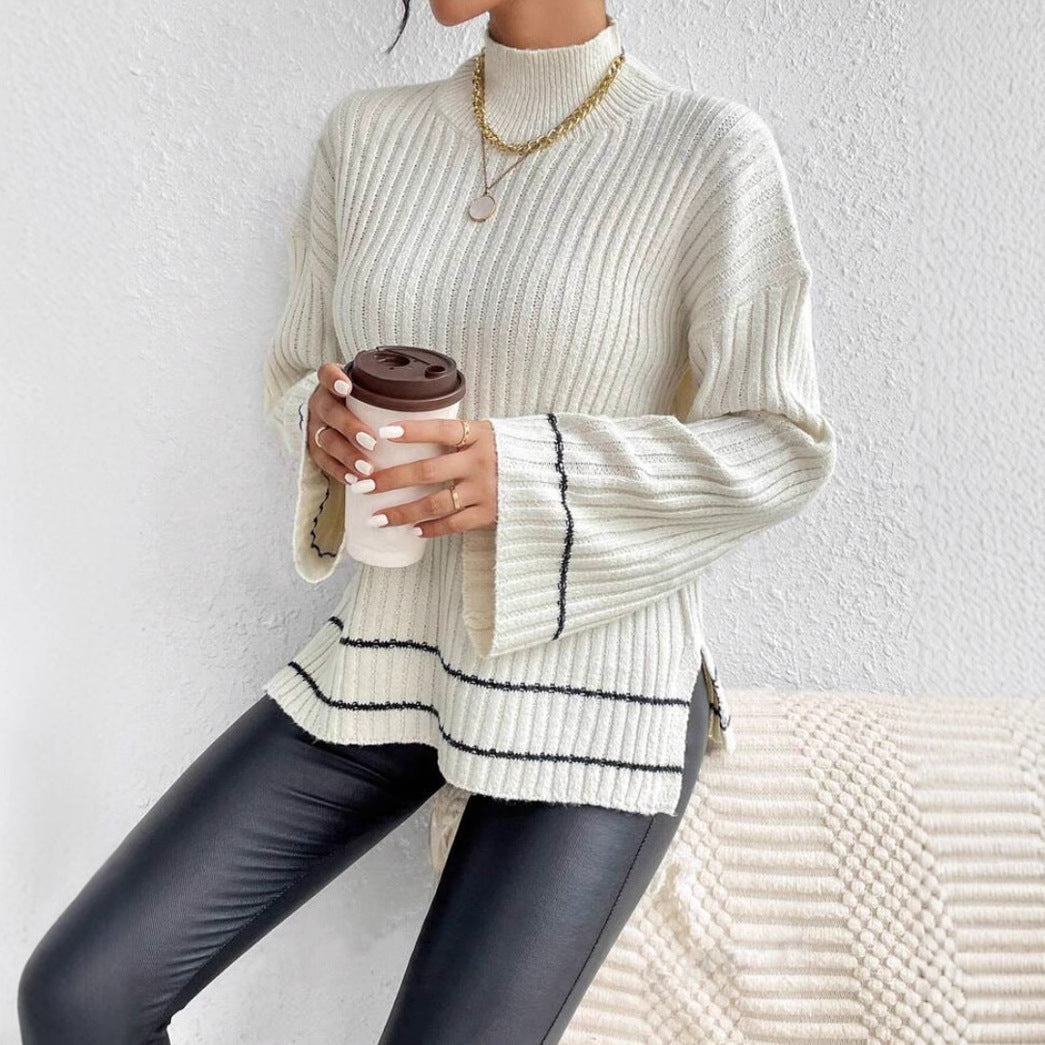 Women’s Winter Loose Fit Ribbed Knit Sweater