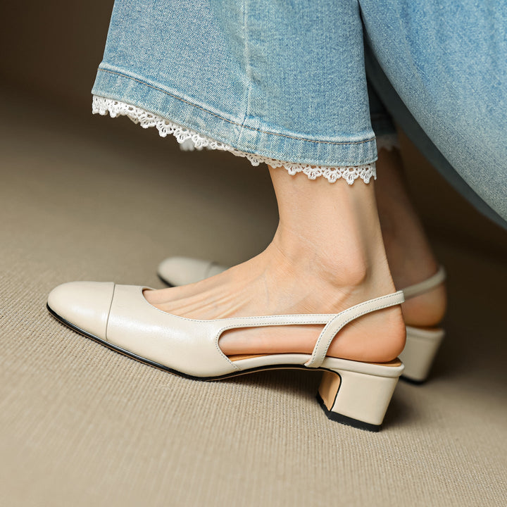 Zapatos de salón de cuero genuino