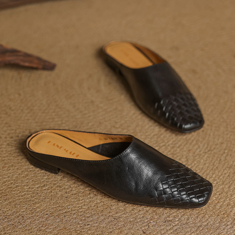Mules de cuero transpirable