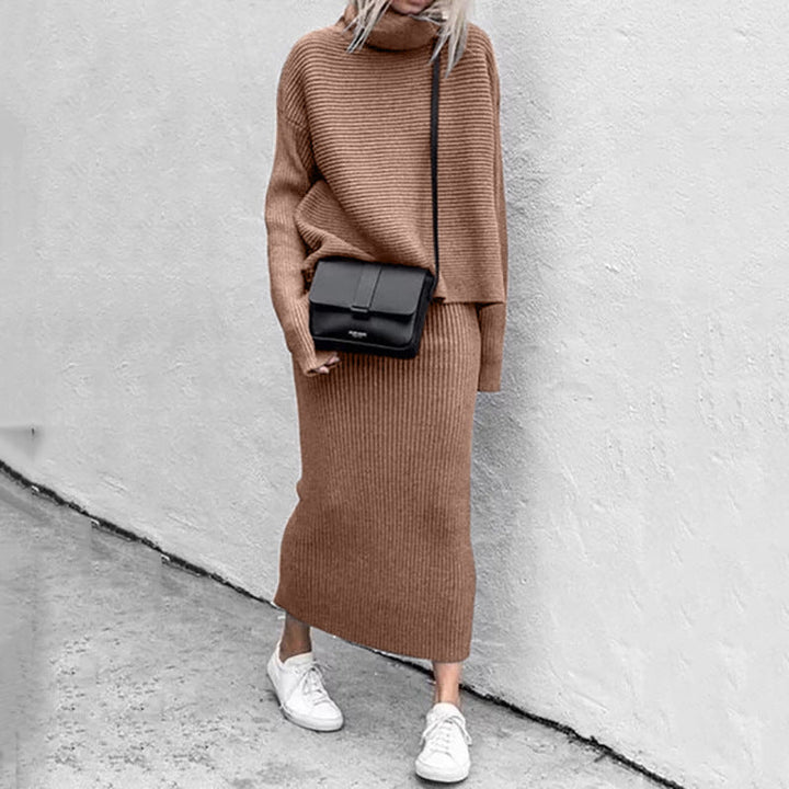 Women’s Cozy Pullover and Skirt Set