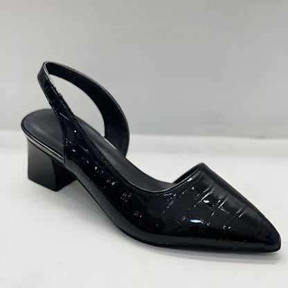 Elegant Croc Pointed Orthopedic Heels