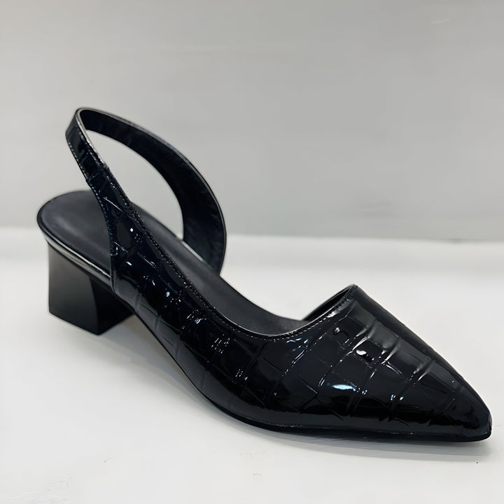 Elegant Croc Pointed Orthopedic Heels