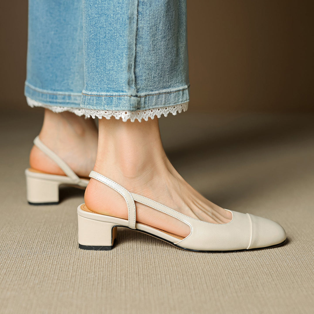 Zapatos de salón de cuero genuino