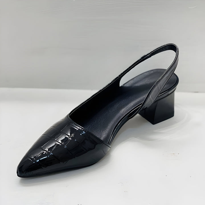 Elegant Croc Pointed Orthopedic Heels