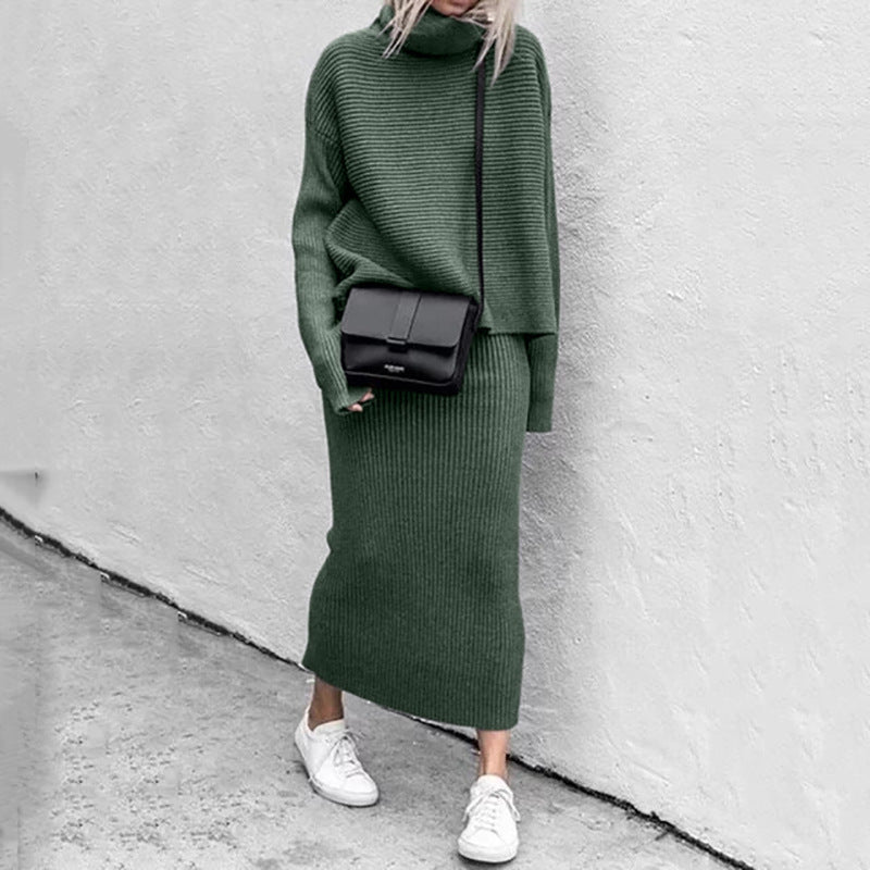 Women’s Cozy Pullover and Skirt Set