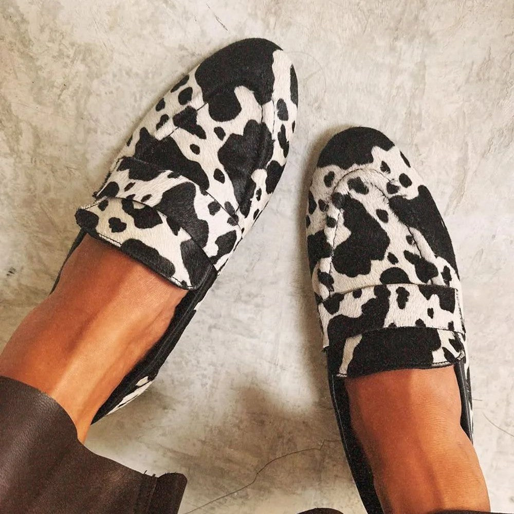 Mocasines elegantes con estampado animal