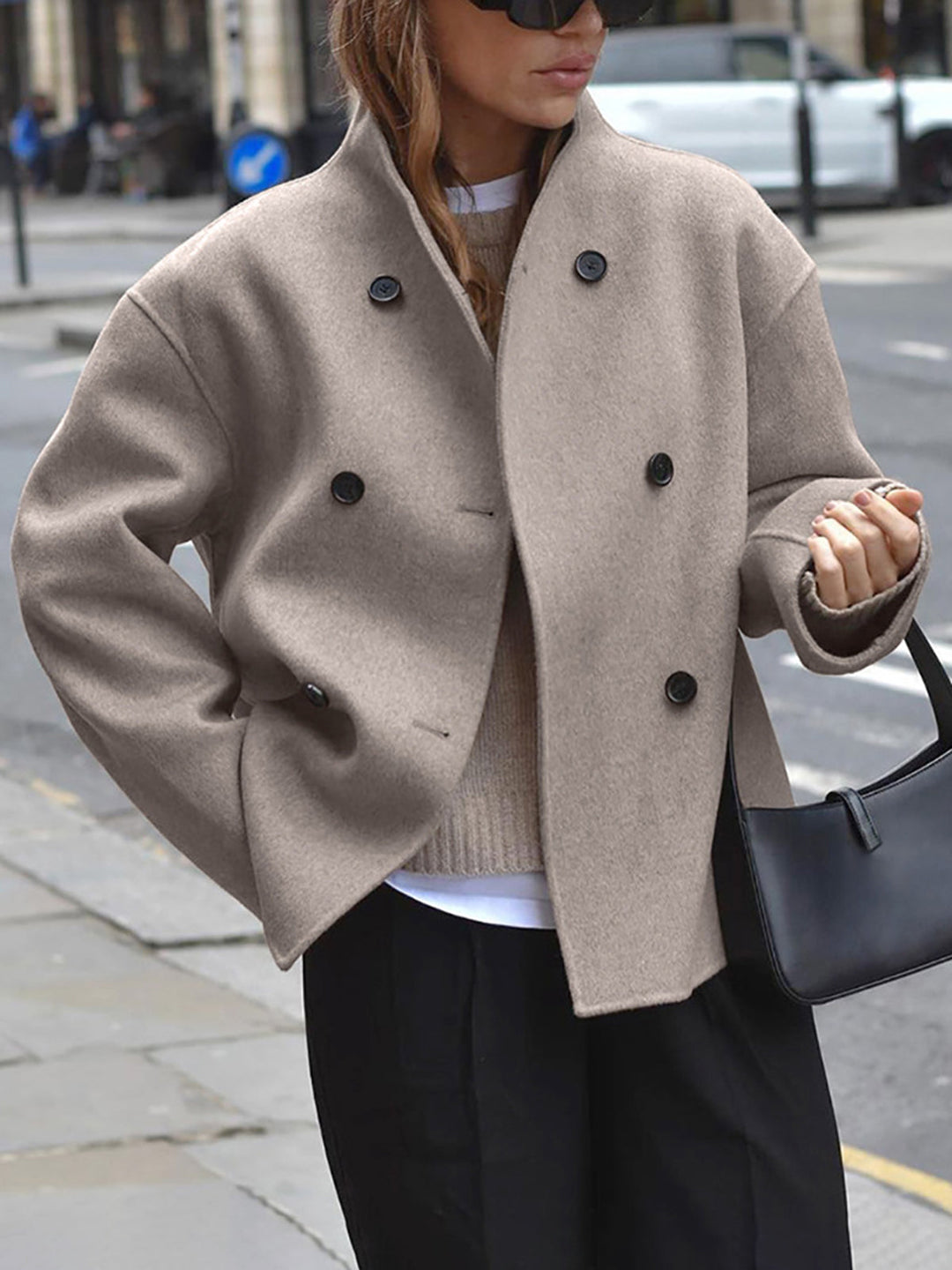 Classic Chic Double-Breasted Coat for Women