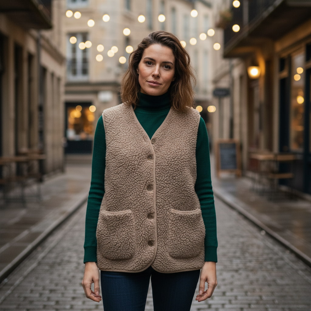 Women’s Spring Casual Warm Sherpa Vest