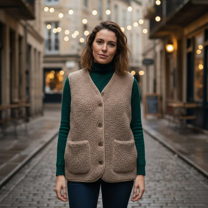Women’s Spring Casual Warm Sherpa Vest