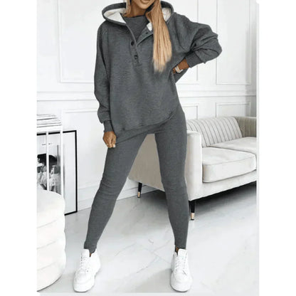 Conjunto de invierno de tres piezas de moda para mujer