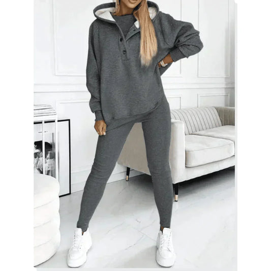 Conjunto de invierno de tres piezas de moda para mujer