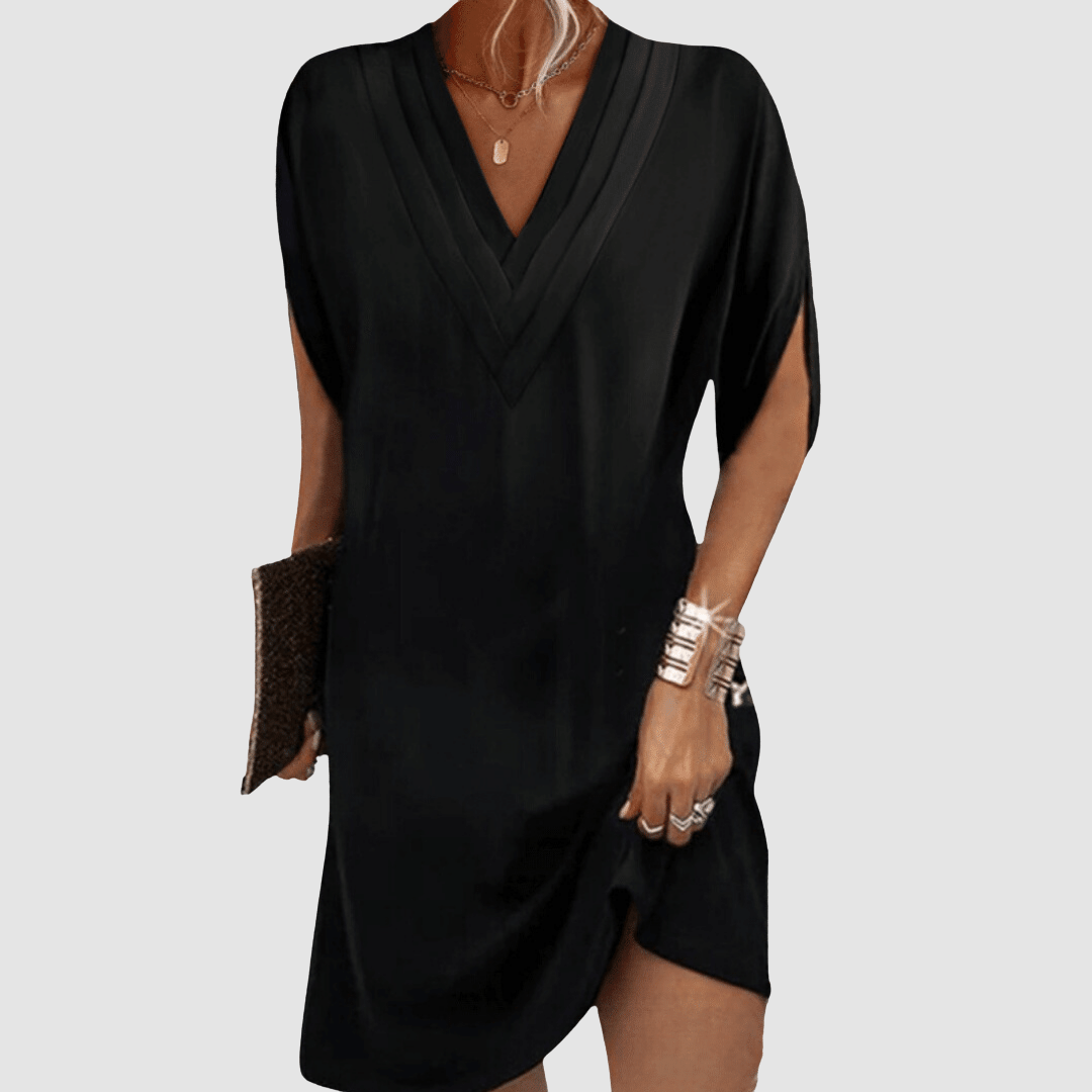 Elegant Dress with Half Sleeves