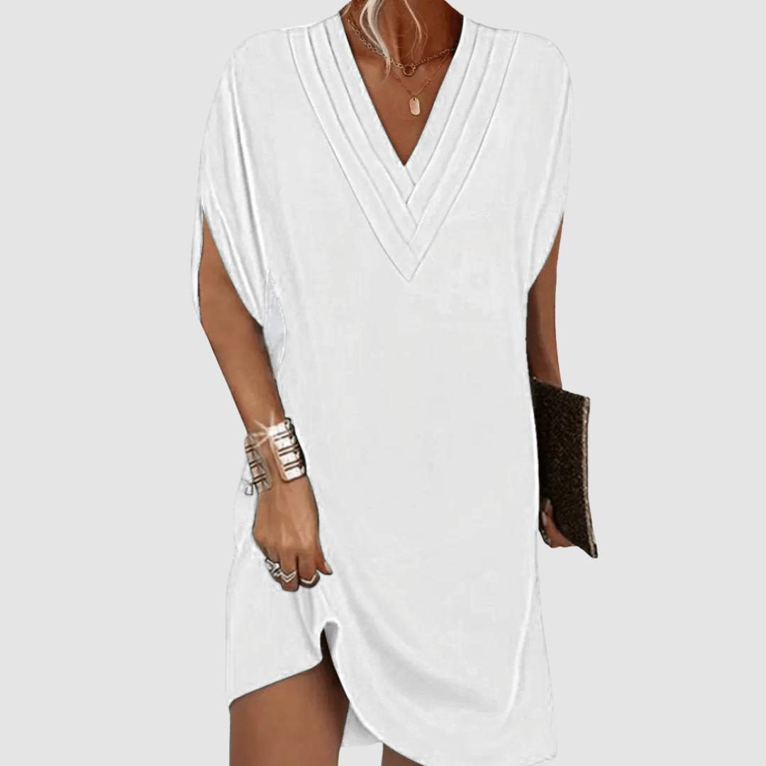 Elegant Dress with Half Sleeves