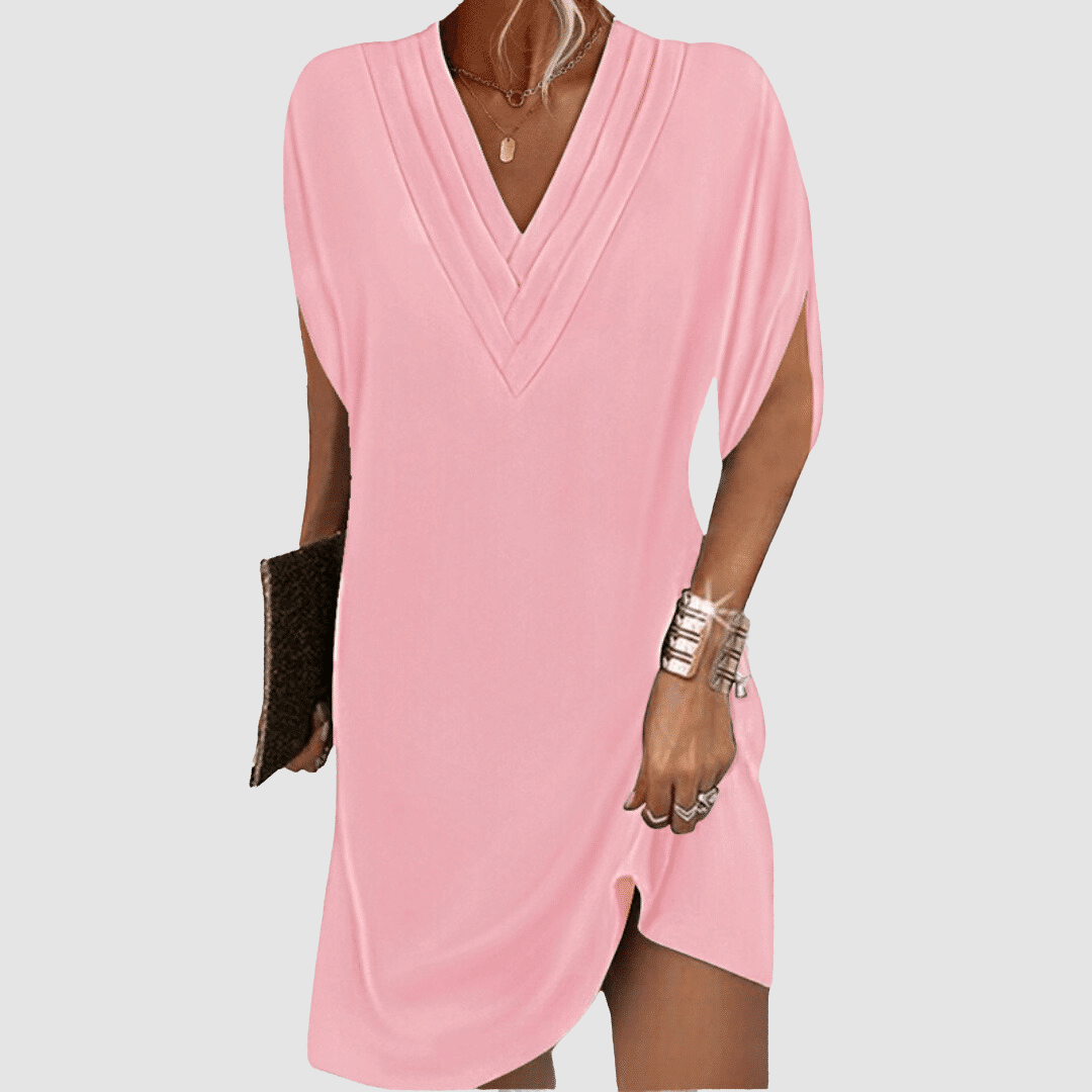 Elegant Dress with Half Sleeves