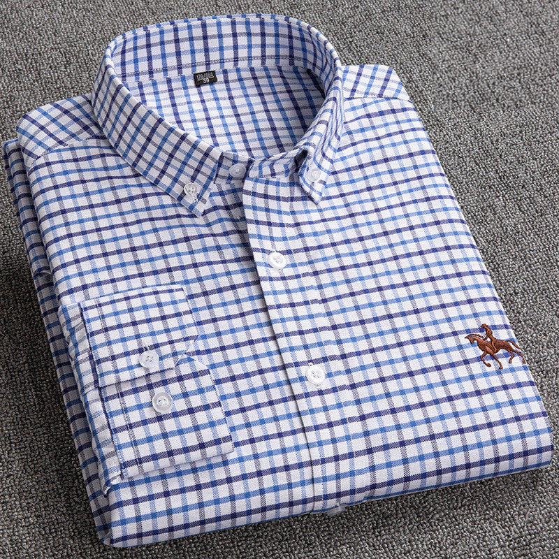 Men's Checkered Button-Down Shirt