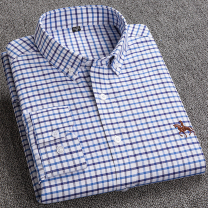 Men's Checkered Button-Down Shirt