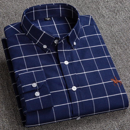 Men's Checkered Button-Down Shirt