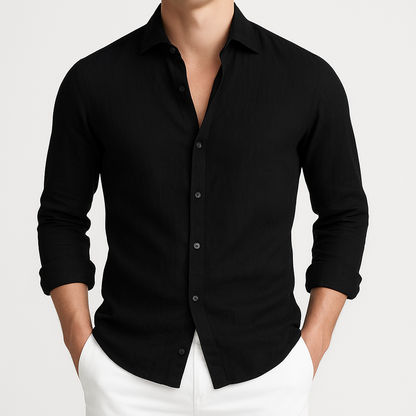 Cozy Long Sleeve Roll-Up Shirt
