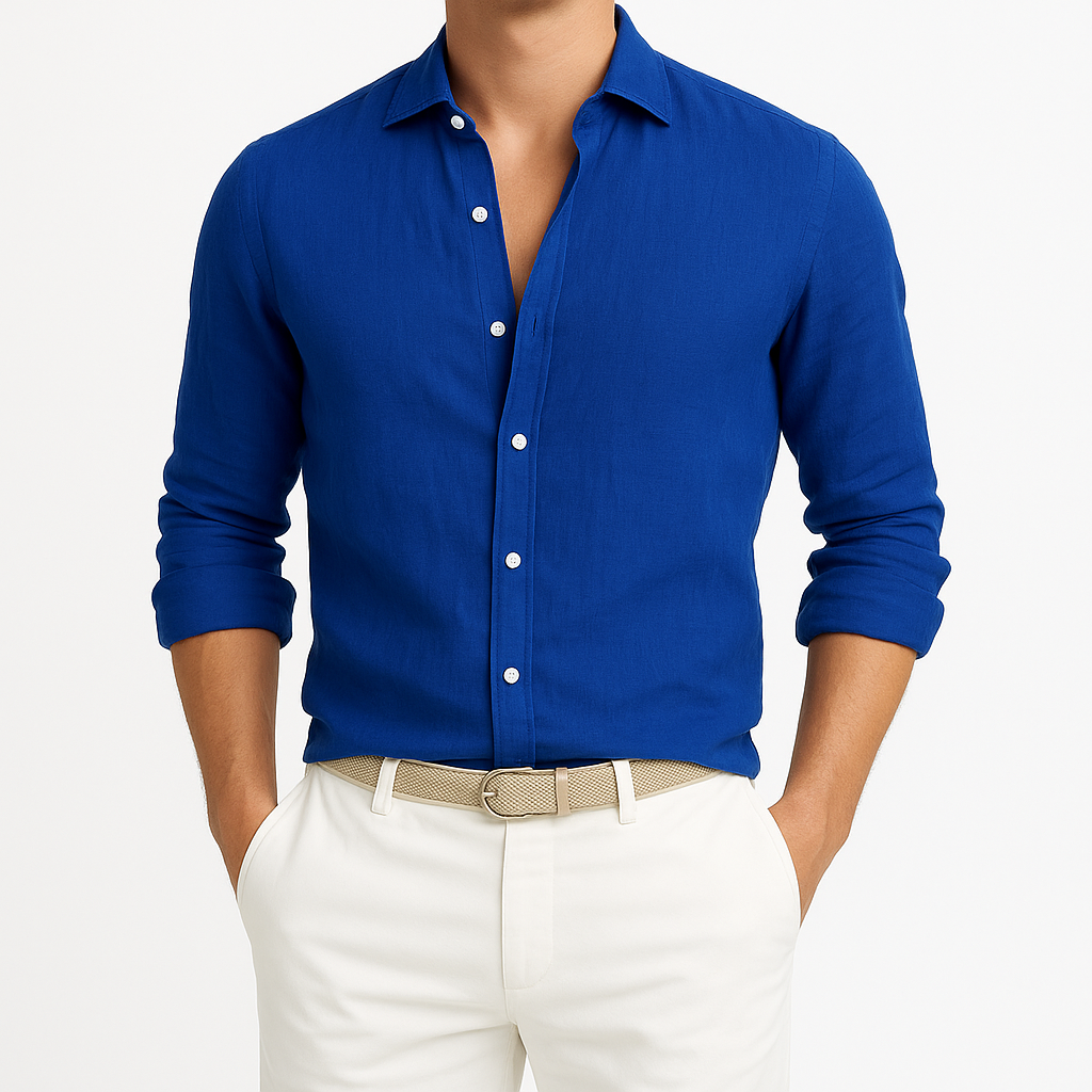 Cómoda Camisa de Manga Larga con Puños Enrollables