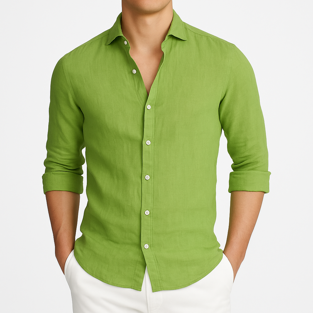Cómoda Camisa de Manga Larga con Puños Enrollables