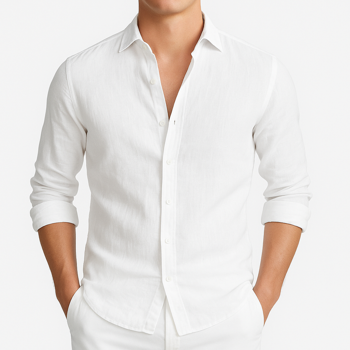 Cómoda Camisa de Manga Larga con Puños Enrollables