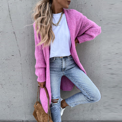 Women’s Relaxed Fit Long Open Front Cardigan