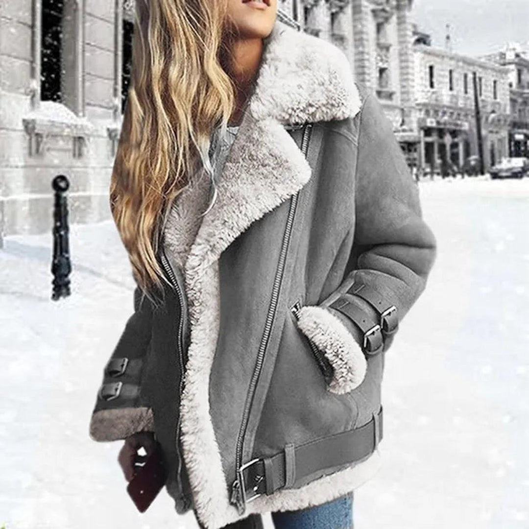 Women’s Faux Fur Lined Moto Jacket