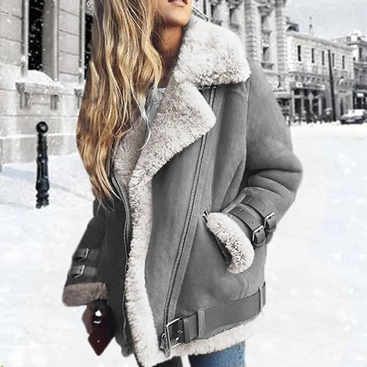 Women’s Faux Fur Lined Moto Jacket