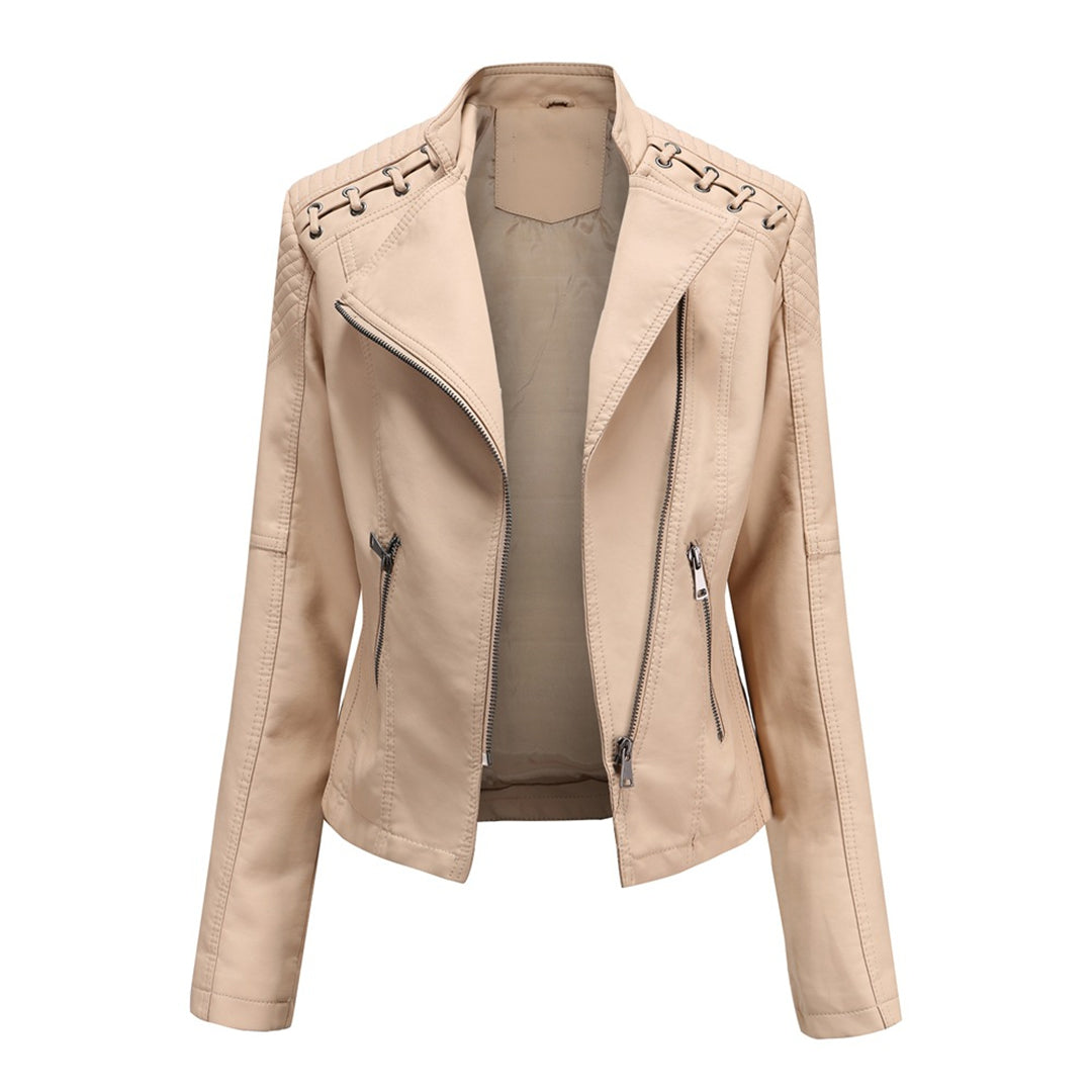 Chaqueta para mujer de moda con cremallera frontal