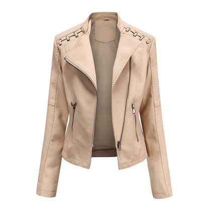 Chaqueta para mujer de moda con cremallera frontal